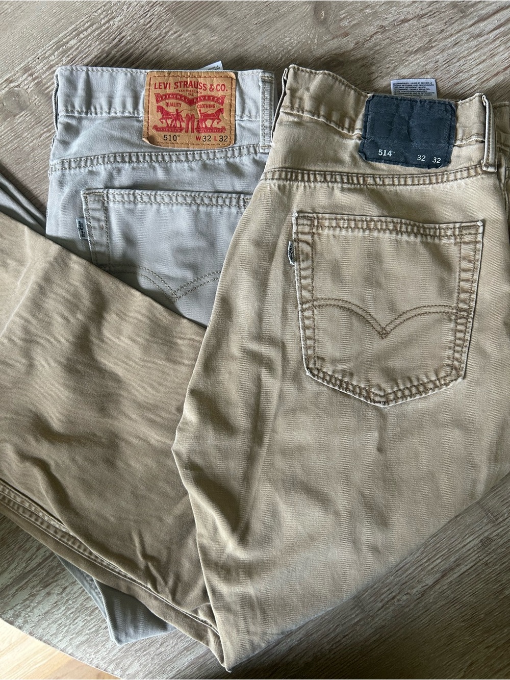 Levi's Men's 510 & 514Modern Slim Fit Pants 32x32 (32x28) Lot 2 Pairs Jeans